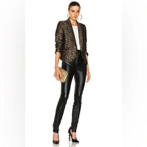 SMYTHE Anytime Leopard Jacquard blazer size: 4